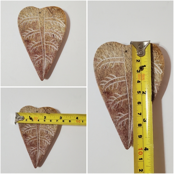 Soapstone Insense Stick Holders Carved Leaves Set of 4 Neutral - Picture 5 of 10